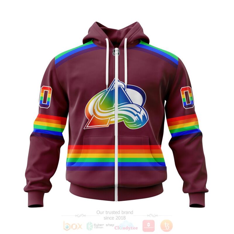 NHL Colorado Avalanche LGBT Pride Red Personalized Custom 3D Hoodie Shirt 1
