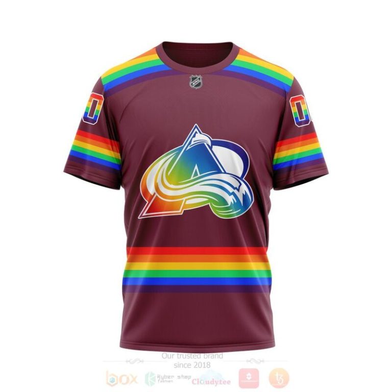 NHL Colorado Avalanche LGBT Pride Red Personalized Custom 3D Hoodie Shirt 1 2