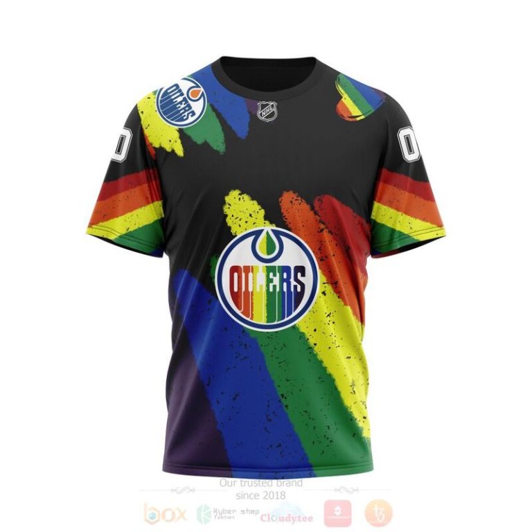 NHL Edmonton Oilers LGBT Pride Personalized Custom 3D Hoodie Shirt 1 2