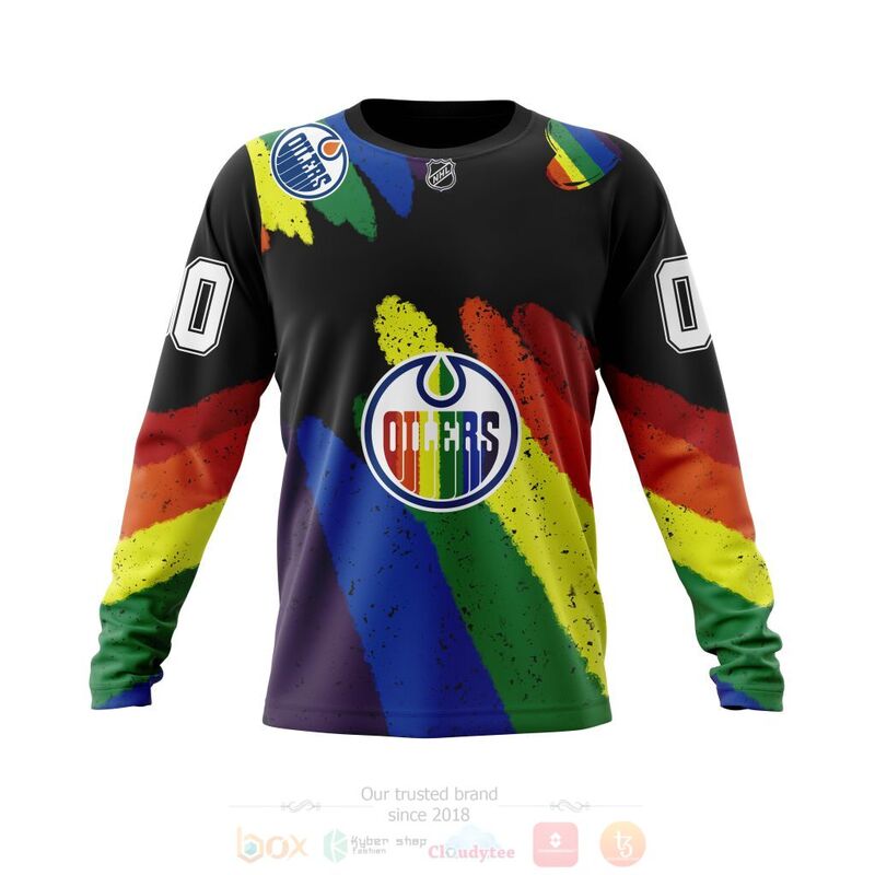 NHL Edmonton Oilers LGBT Pride Personalized Custom 3D Hoodie Shirt 1 2 3