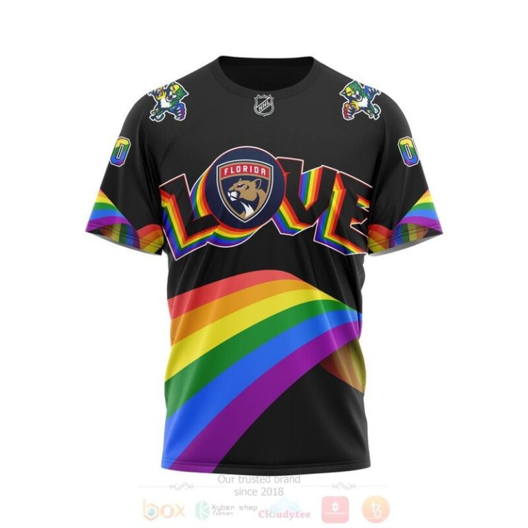 NHL Florida Panthers Love LGBT Pride Personalized Custom 3D Hoodie Shirt 1 2