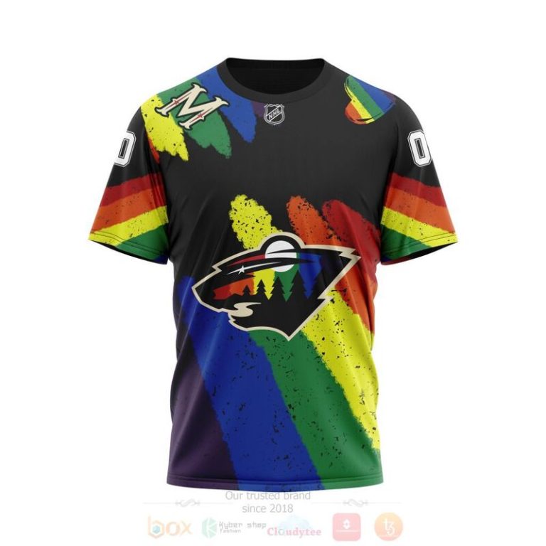 NHL Minnesota Wild LGBT Pride Personalized Custom 3D Hoodie Shirt 1 2