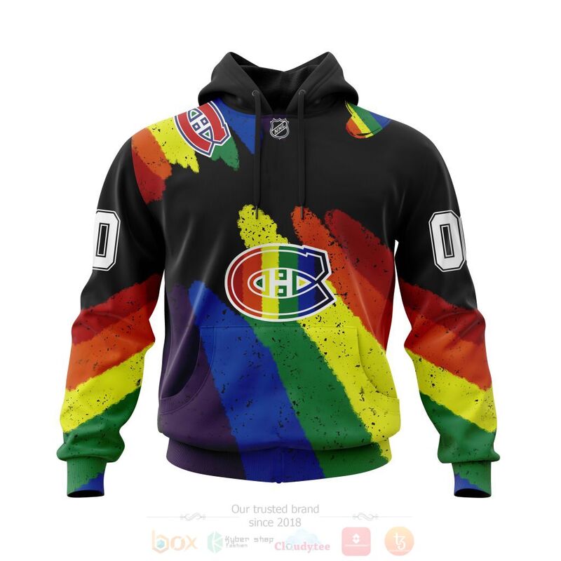NHL Montreal Canadiens LGBT Pride Personalized Custom 3D Hoodie Shirt