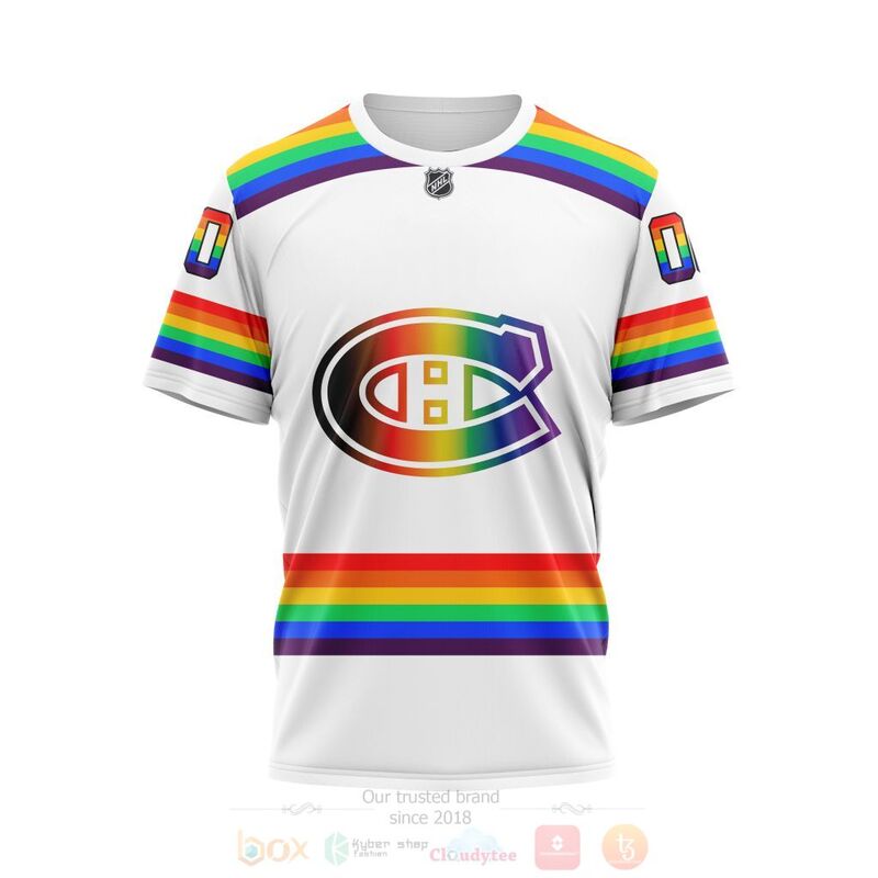 NHL Montreal Canadiens LGBT Pride White Personalized Custom 3D Hoodie Shirt 1 2