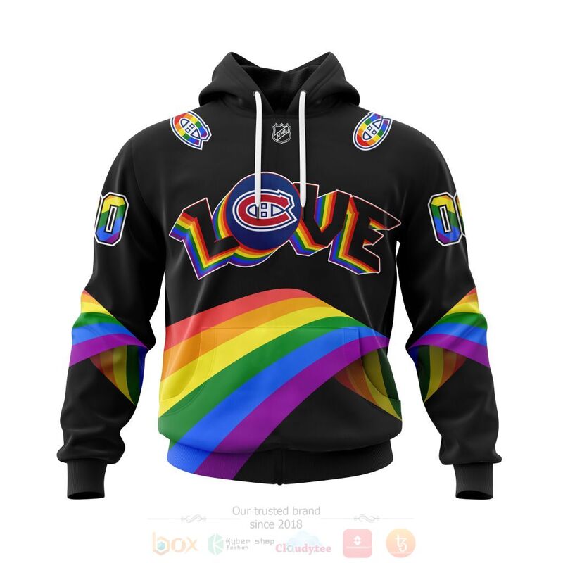 NHL Montreal Canadiens Love LGBT Pride Personalized Custom 3D Hoodie Shirt