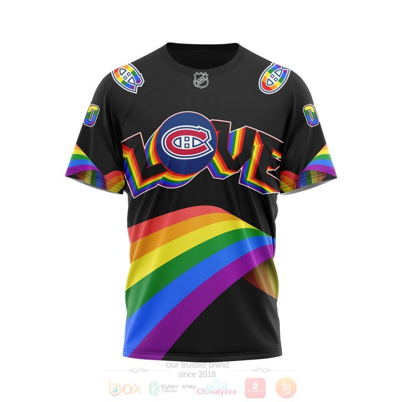 NHL Montreal Canadiens Love LGBT Pride Personalized Custom 3D Hoodie Shirt 1 2