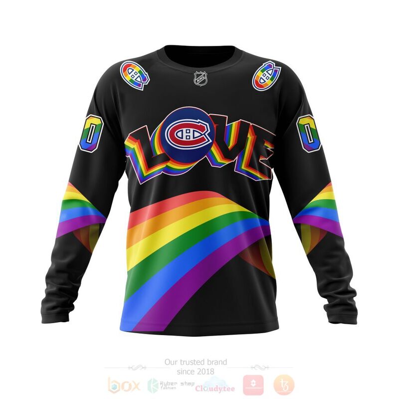NHL Montreal Canadiens Love LGBT Pride Personalized Custom 3D Hoodie Shirt 1 2 3
