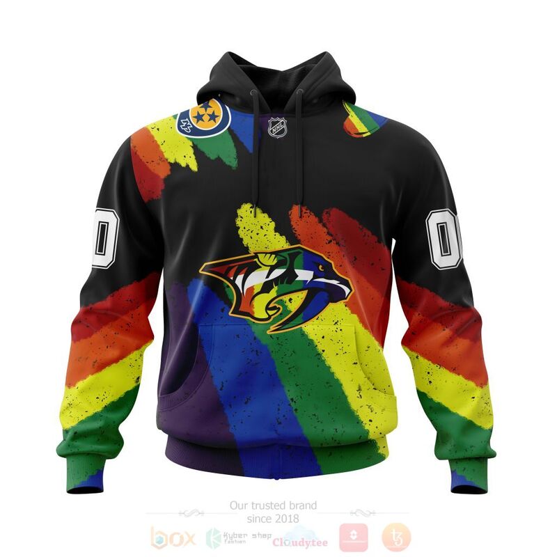 NHL Nashville Predators LGBT Pride Personalized Custom 3D Hoodie Shirt