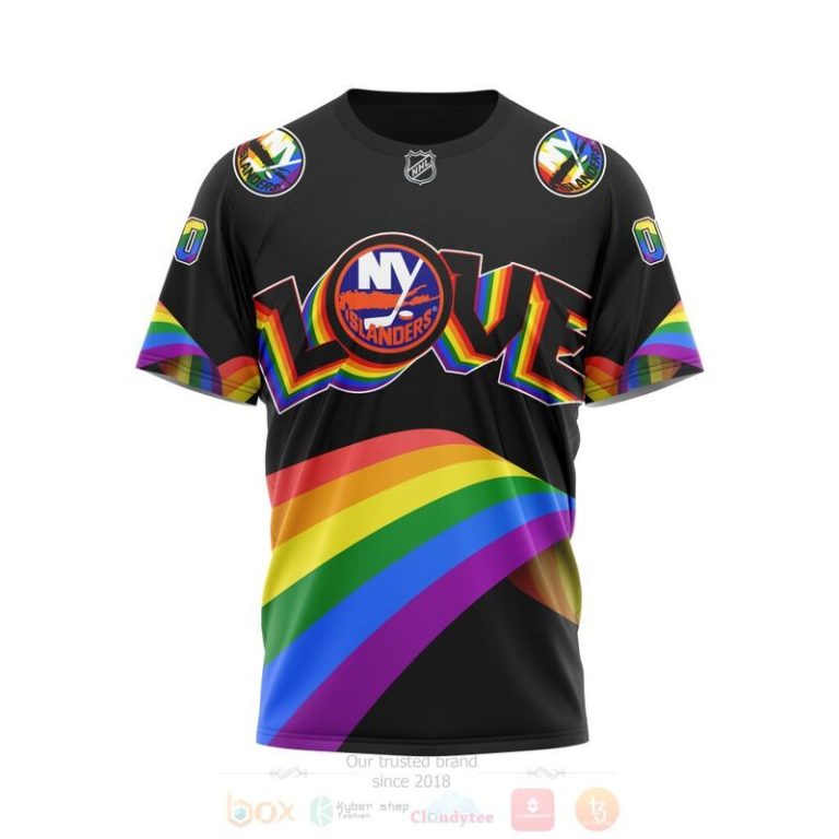 NHL New York Islanders Love LGBT Pride Personalized Custom 3D Hoodie Shirt 1 2