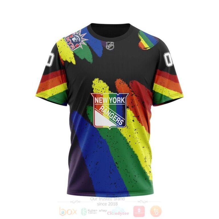 NHL New York Rangers LGBT Pride Personalized Custom 3D Hoodie Shirt 1 2
