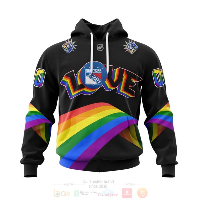 NHL New York Rangers Love LGBT Pride Personalized Custom 3D Hoodie Shirt
