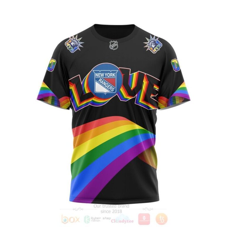 NHL New York Rangers Love LGBT Pride Personalized Custom 3D Hoodie Shirt 1 2