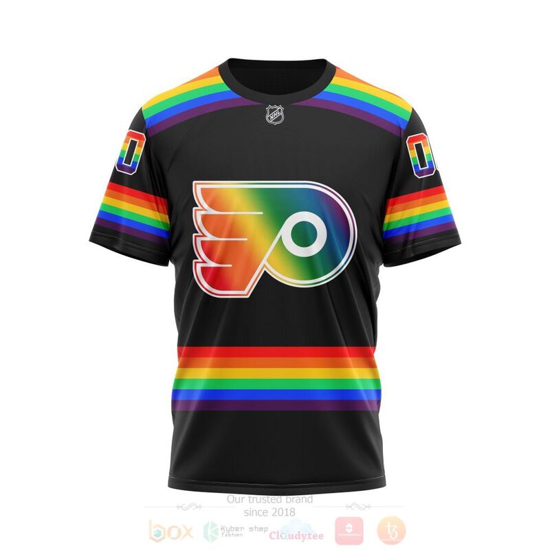 NHL Philadelphia Flyers LGBT Pride Black Personalized Custom 3D Hoodie Shirt 1 2