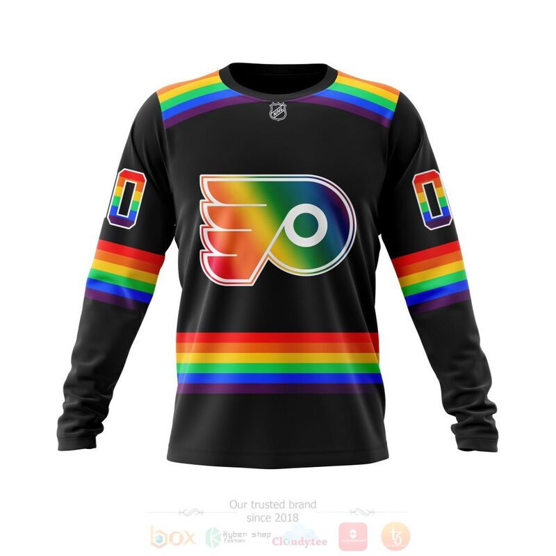 NHL Philadelphia Flyers LGBT Pride Black Personalized Custom 3D Hoodie Shirt 1 2 3