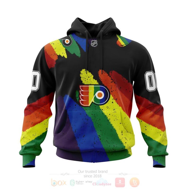 NHL Philadelphia Flyers LGBT Pride Personalized Custom 3D Hoodie Shirt