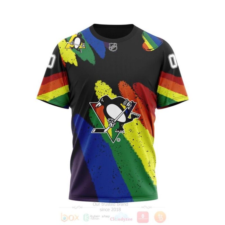 NHL Pittsburgh Penguins LGBT Pride Personalized Custom 3D Hoodie Shirt 1 2