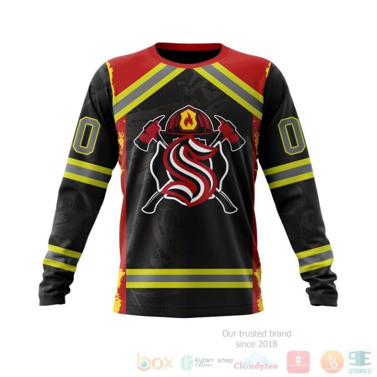 NHL Seattle Kraken Honnor Firefighter Black 3D Hoodie Shirt 1 2