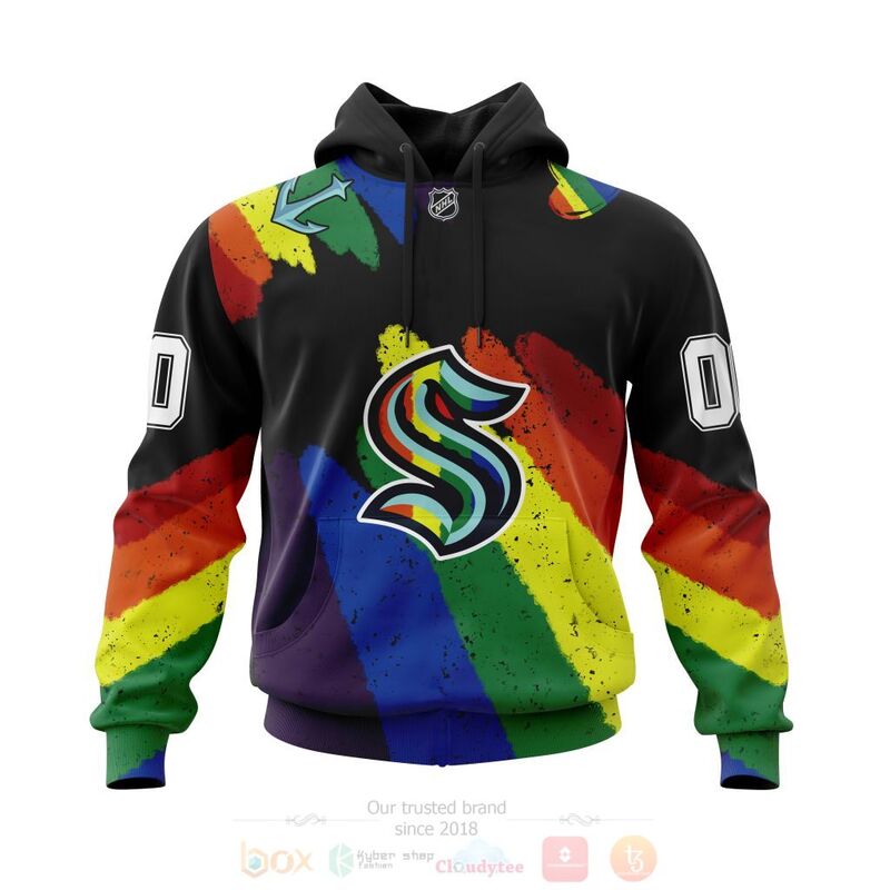 NHL Seattle Kraken LGBT Pride Personalized Custom 3D Hoodie Shirt