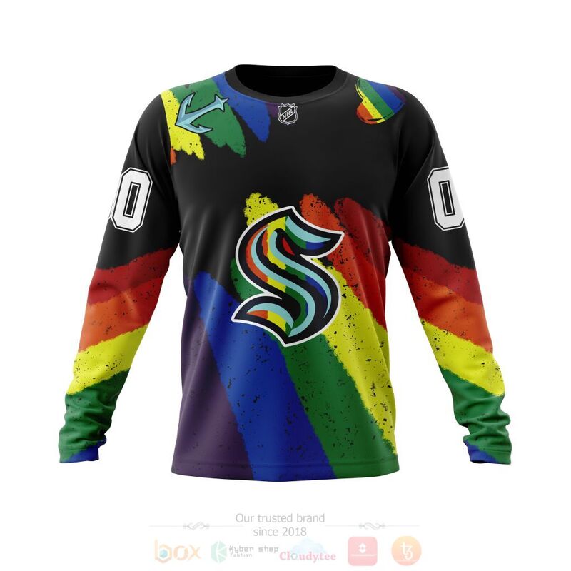 NHL Seattle Kraken LGBT Pride Personalized Custom 3D Hoodie Shirt 1 2 3