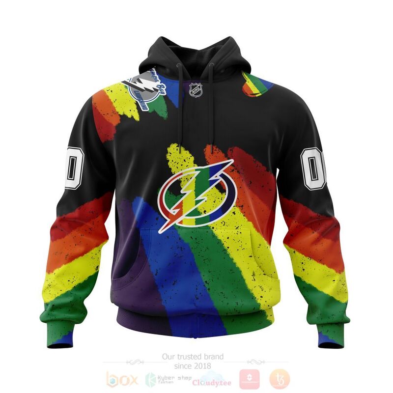 NHL Tampa Bay Lightning LGBT Pride Personalized Custom 3D Hoodie Shirt