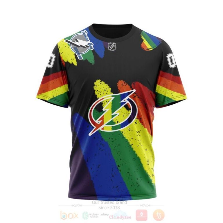 NHL Tampa Bay Lightning LGBT Pride Personalized Custom 3D Hoodie Shirt 1 2
