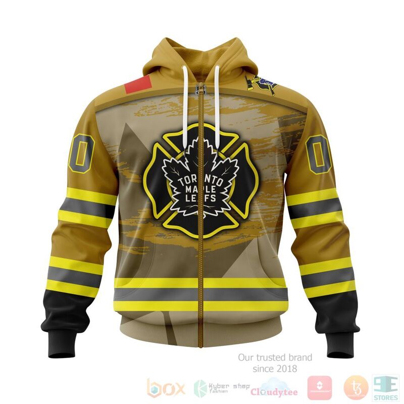 NHL Toronto Maple Leafs Honnor Firefighter Yellow 3D Hoodie Shirt 1