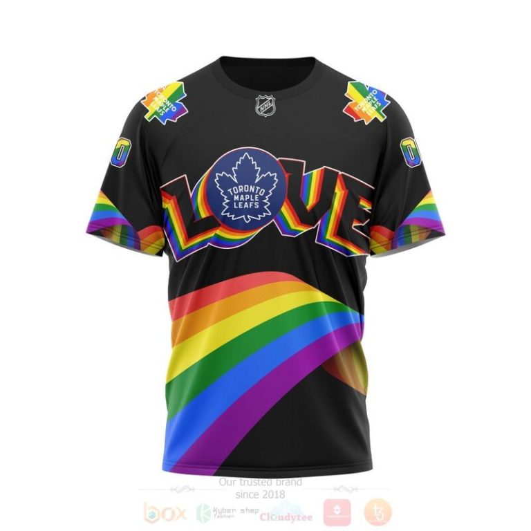 NHL Toronto Maple Leafs Love LGBT Pride Personalized Custom 3D Hoodie Shirt 1 2
