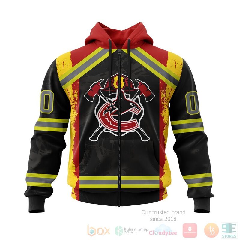 NHL Vancouver Canucks Honnor Firefighter Black 3D Hoodie Shirt 1
