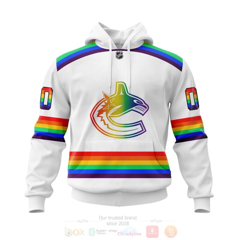 NHL Vancouver Canucks LGBT Pride Personalized Custom 3D Hoodie Shirt