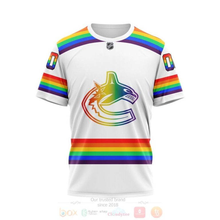 NHL Vancouver Canucks LGBT Pride Personalized Custom 3D Hoodie Shirt 1 2