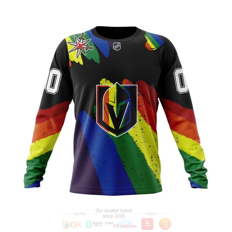 NHL Vegas Golden Knights LGBT Pride Personalized Custom 3D Hoodie Shirt 1 2 3