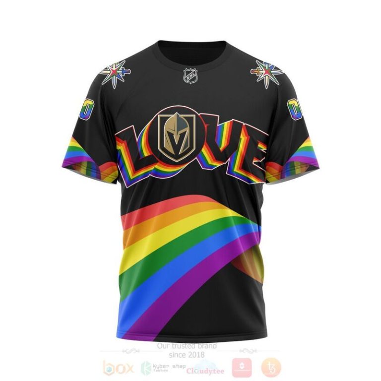 NHL Vegas Golden Knights Love LGBT Pride Personalized Custom 3D Hoodie Shirt 1 2