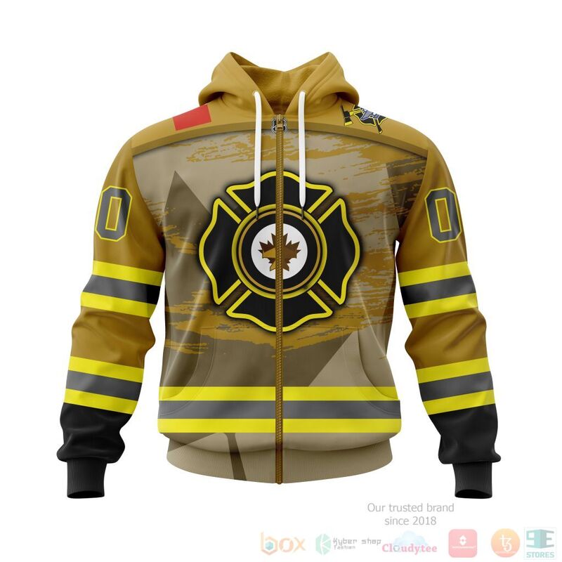 NHL Winnipeg Jets Honnor Firefighter Yellow 3D Hoodie Shirt 1