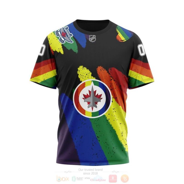 NHL Winnipeg Jets LGBT Pride Personalized Custom 3D Hoodie Shirt 1 2