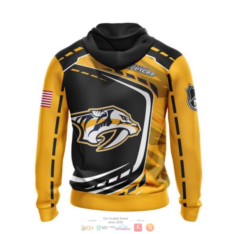 Nashville Predators NHL black yellow 3D shirt hoodie 1 2