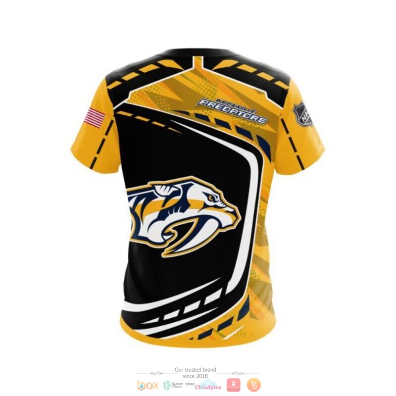 Nashville Predators NHL black yellow 3D shirt hoodie 1 2 3 4 5 6 7 8