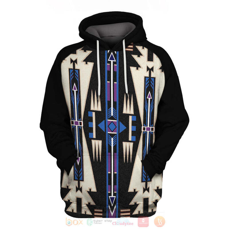 Native American Blue Hoodie and Sweatpants Set