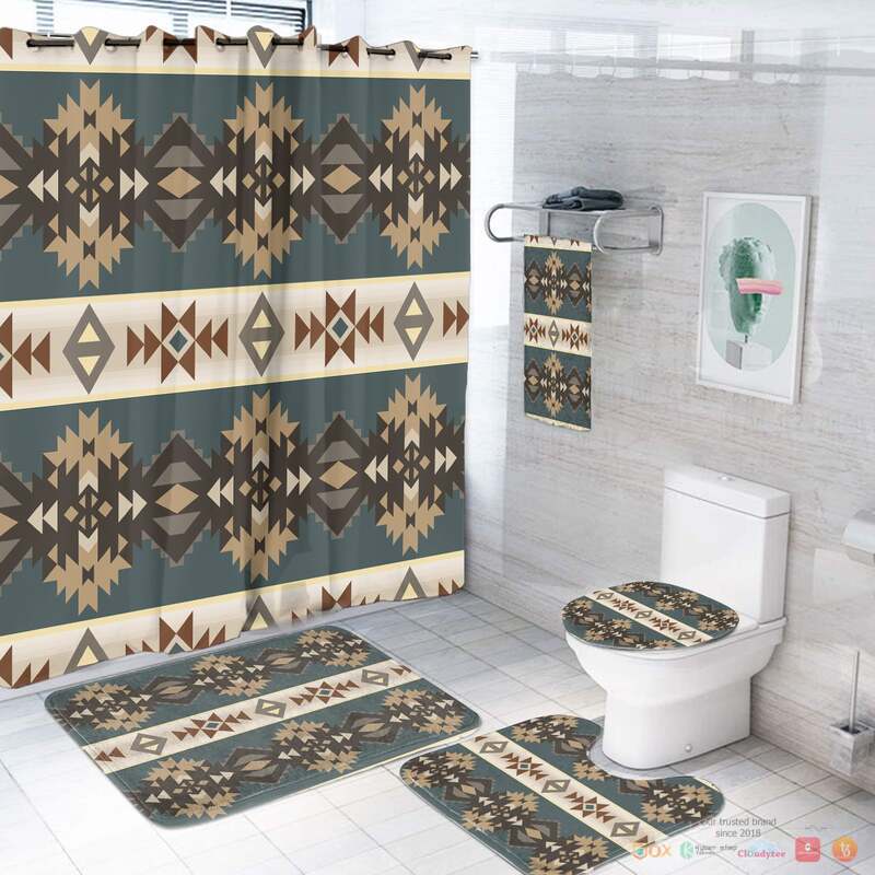 Navajo Geometric Native American Bathroom Set