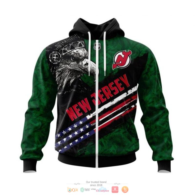 New Jersey Devils NHL Eagle American flag 3D shirt hoodie 1