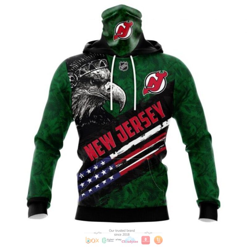 New Jersey Devils NHL Eagle American flag 3D shirt hoodie 1 2 3
