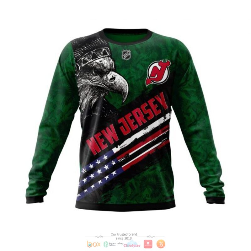 New Jersey Devils NHL Eagle American flag 3D shirt hoodie 1 2 3 4 5