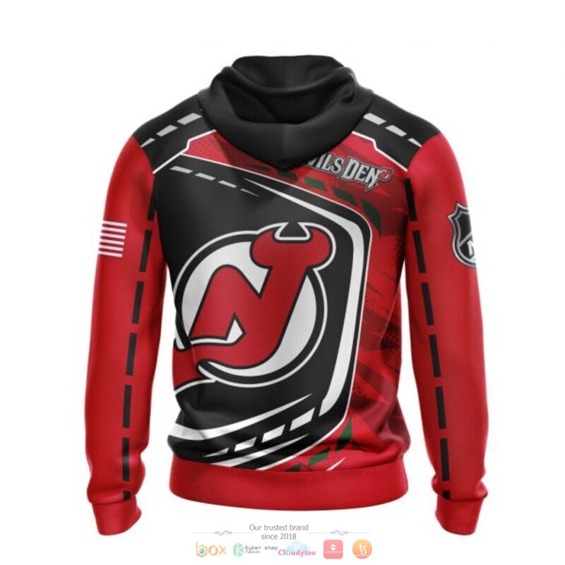 New Jersey Devils NHL black red 3D shirt hoodie 1 2