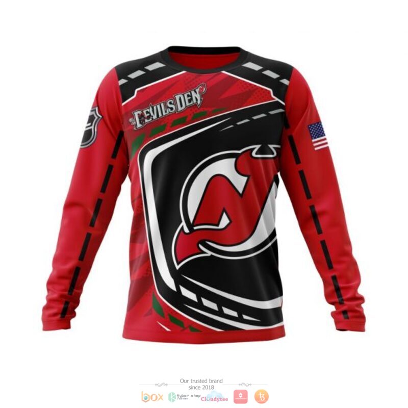 New Jersey Devils NHL black red 3D shirt hoodie 1 2 3 4 5