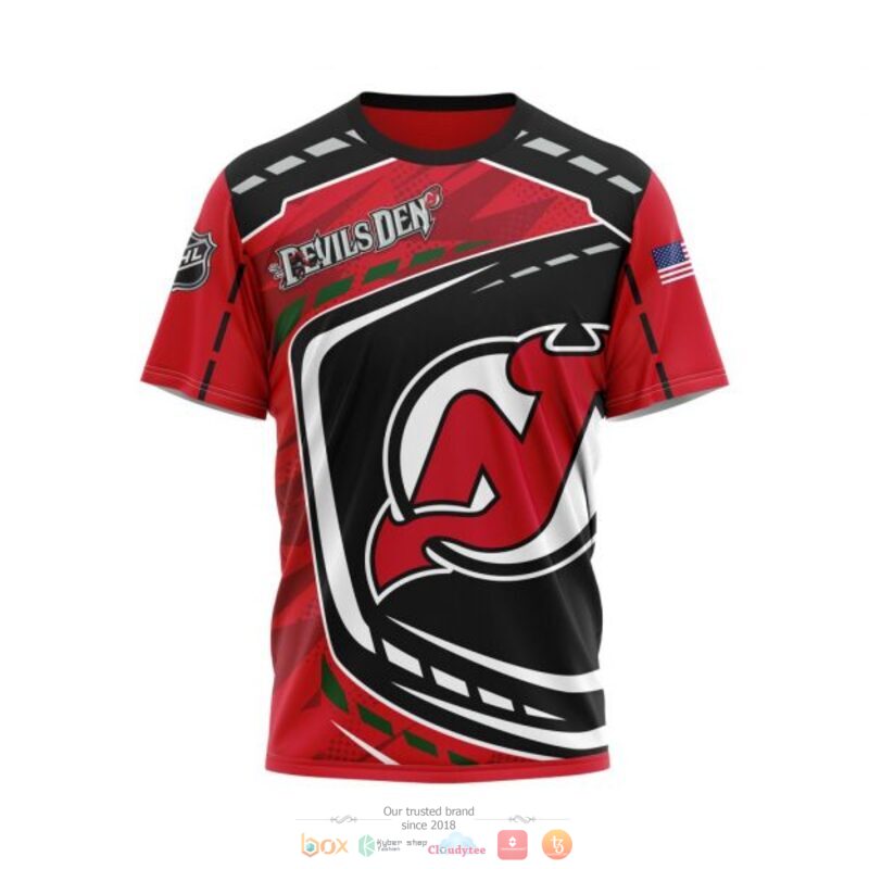 New Jersey Devils NHL black red 3D shirt hoodie 1 2 3 4 5 6 7