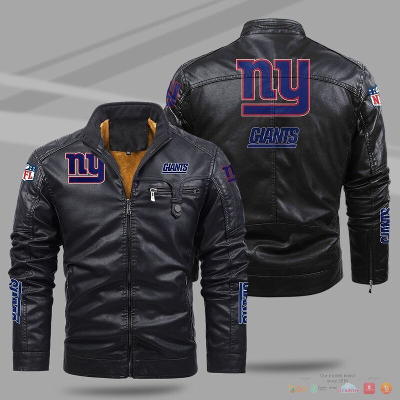 New York Giants NFL Trend Fleece Leather Jacket