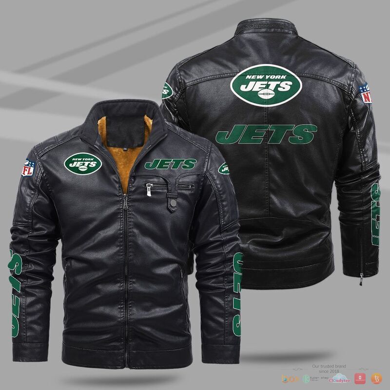 New York Jets NFL Trend Fleece Leather Jacket