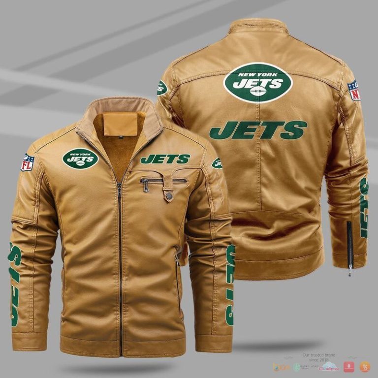 New York Jets NFL Trend Fleece Leather Jacket 1