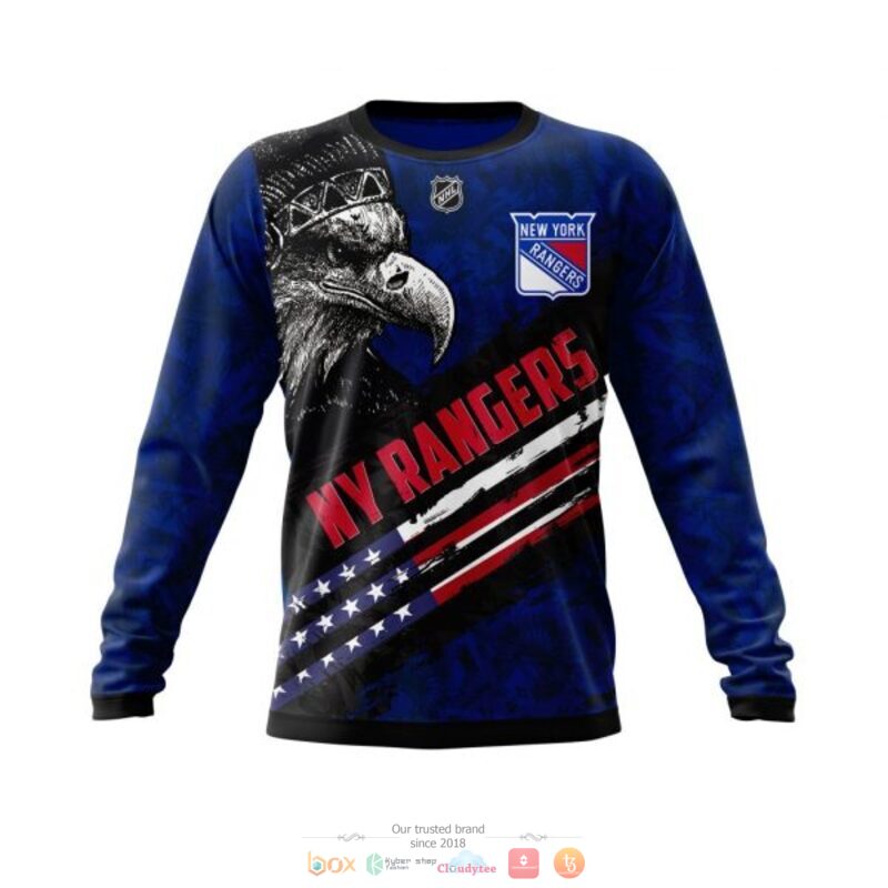 New York Rangers NHL Eagle American flag 3D shirt hoodie 1 2 3 4 5