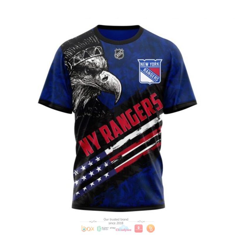New York Rangers NHL Eagle American flag 3D shirt hoodie 1 2 3 4 5 6 7