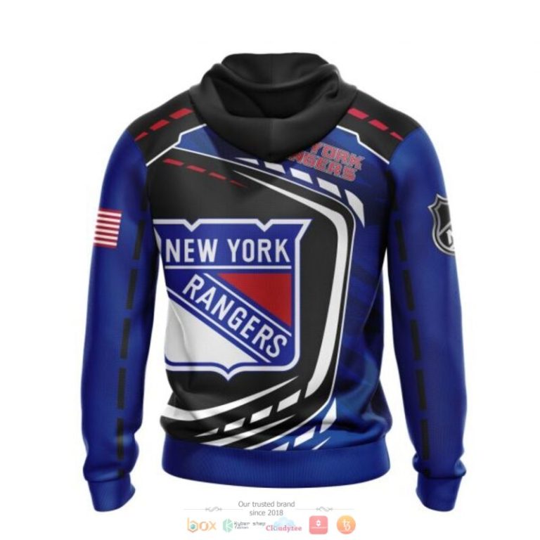 New York Rangers NHL black blue 3D shirt hoodie 1 2